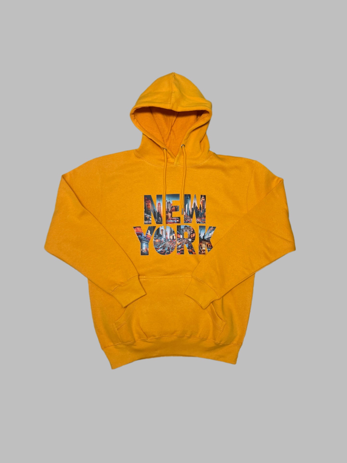 Golden New York Skyline Font Hoodie