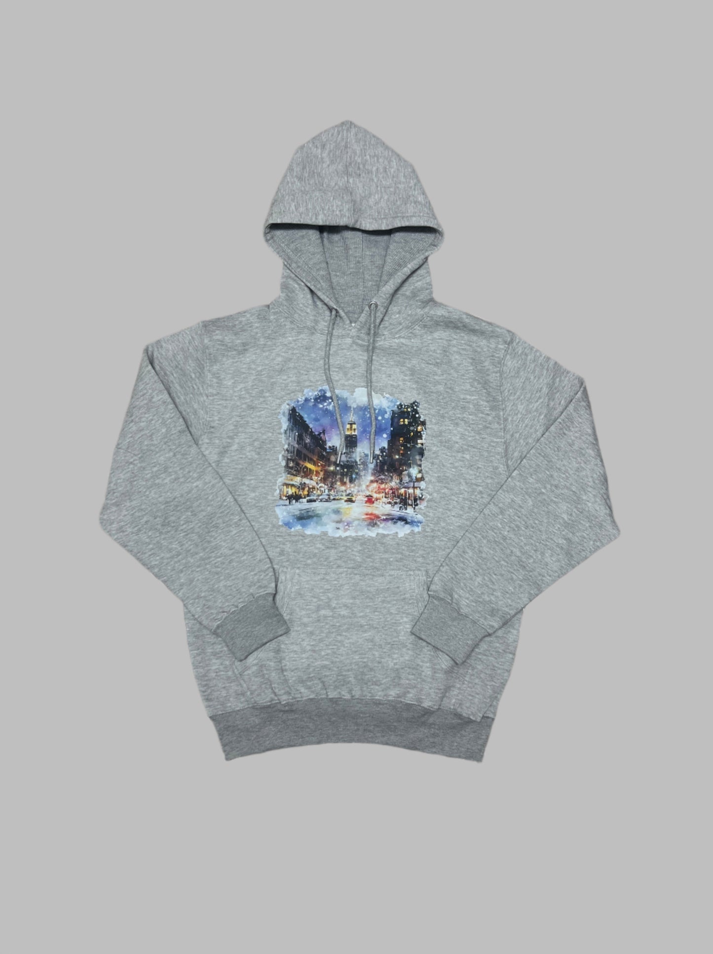 Grey Snow In NY Hoodie